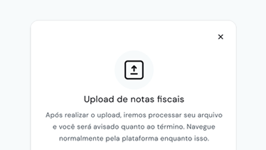 Subida de Notas Fiscais simplificada